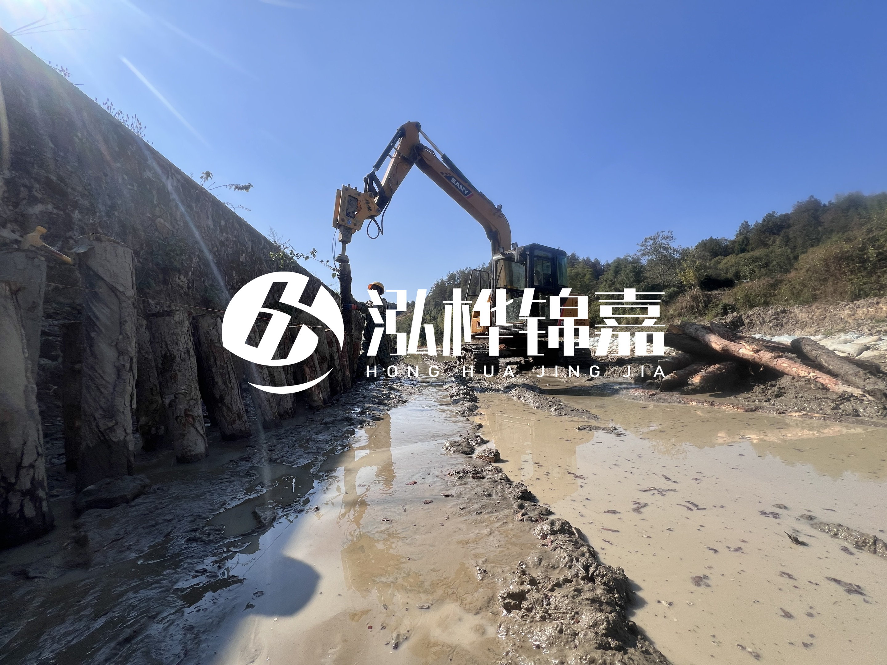 河里打樁起什么作用-河道里打木樁好還是水泥樁好？